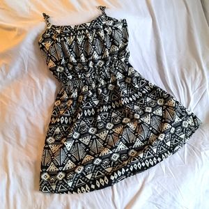 Papaya adjustable strap tribal pattern dress